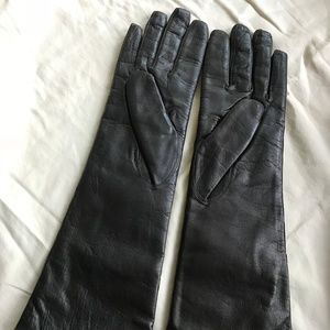 Warm Fur-lined Vintage Leather Gloves, 7